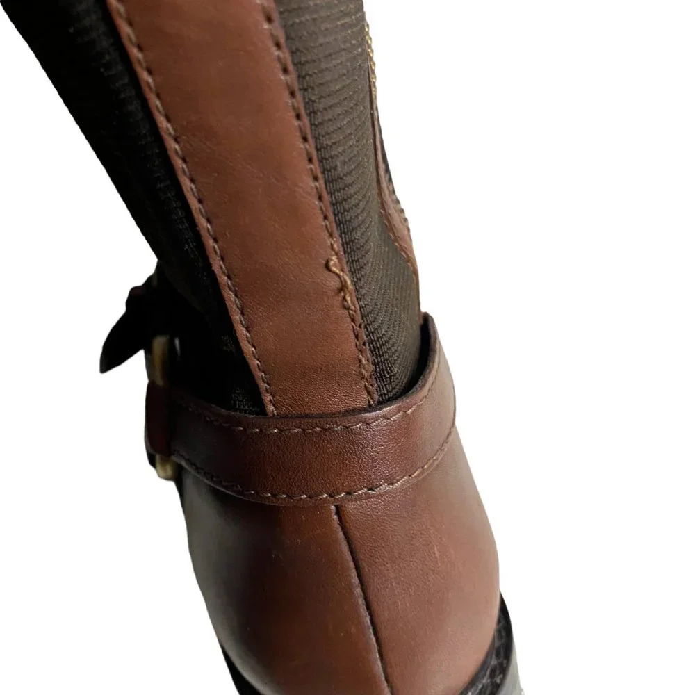 Johnston & Murphy Women's Brown Knee-High Riding Boots- genuine leather - Picture 8 of 16